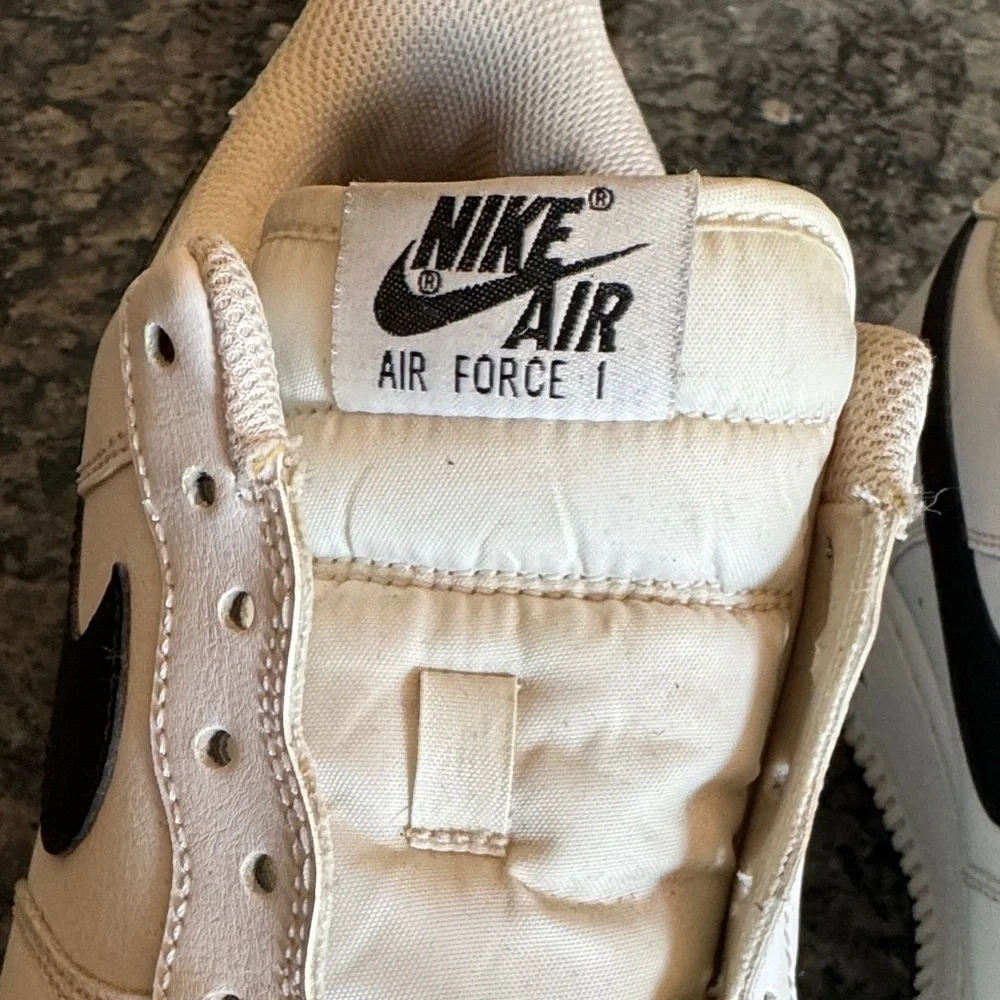 Nike Men's White and Black Air Force one Sneakers 9